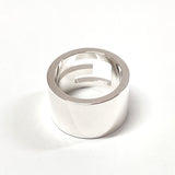 GUCCI Ring Branded G wide ring Silver925 #9(JP Size) Silver Women Used