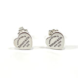 TIFFANY&Co. earring Return to heart tag stud Silver925 Silver Women Used