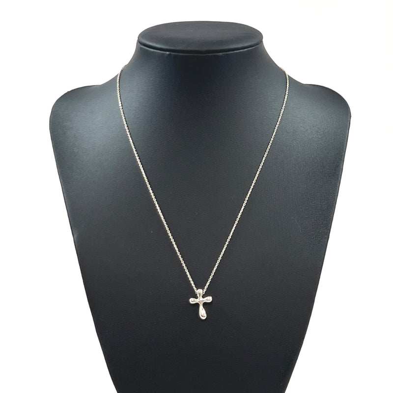 TIFFANY&Co. Necklace Cross mini Elsa Peretti Silver925 Silver Women Used