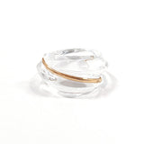 Baccarat Ring Koquirage K18 Gold/Glass #14(JP Size) white white Women Used