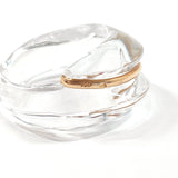 Baccarat Ring Koquirage K18 Gold/Glass #14(JP Size) white white Women Used