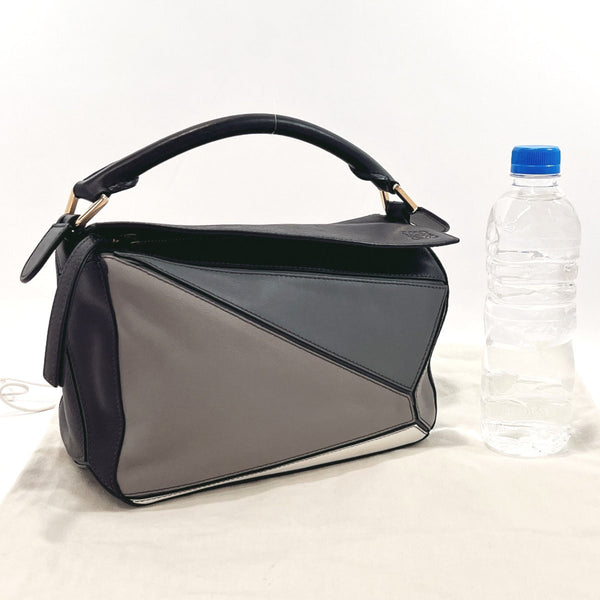 LOEWE Handbag Puzzle back leather Navy Navy Women Used