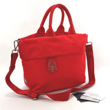 PRADA Tote Bag BN1959 Reversible 2WAY Tote Bag Nylon Red Women Used