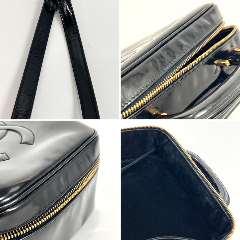 Chanel New Travel Line Vanity Bag Handbag Black Canvas Leather Women's –  Timeless Vintage