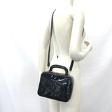 CHANEL Handbag 2way vanity bag COCO Mark Patent leather Black Women Used