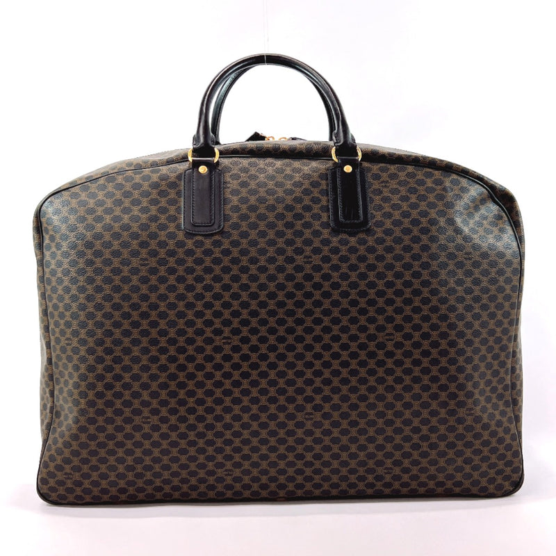 Authentic Celine Handbag PVC Brown Leather Boston Travel Bag