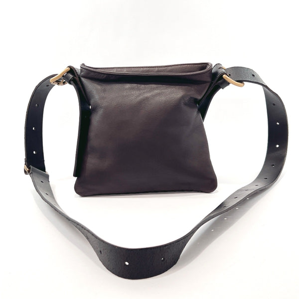 BOTTEGAVENETA Shoulder Bag Intrecciato leather Dark brown Dark brown mens Used