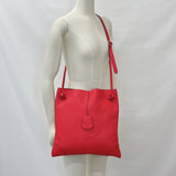 HERMES Shoulder Bag Silky City PM Taurillon Clemence Red Red YCarved seal Women Used