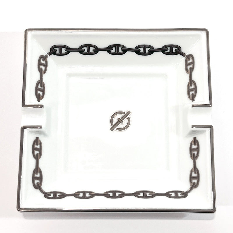 HERMES Other accessories ashtray ChÃ©ne Dunkel Pottery white white unisex Used