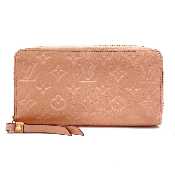LOUIS VUITTON purse M64090 Zippy wallet Monogram Empreinte pink Women Used