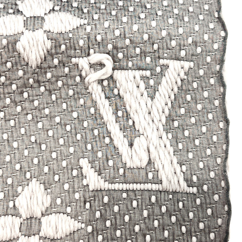 LOUIS VUITTON Scarf M74742 Escalp Logo Mania wool/silk gray Women Used