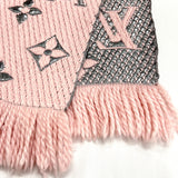 LOUIS VUITTON Scarf M70466 Escalp Logo Mania Shine wool/silk pink pink Women Used