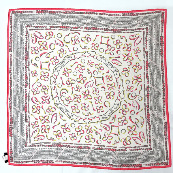 LOUIS VUITTON scarf silk pink Women Used
