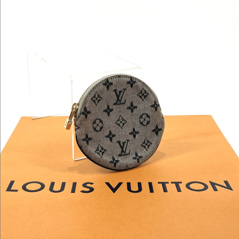 LOUIS VUITTON coin purse M92460 Porto Monnet Ron Monogram mini run Navy unisex Used