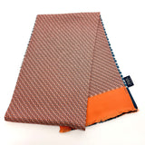 HERMES Stall Shane Dunkle pattern silk Orange Orange Women Used