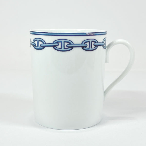 HERMES Mug cup Dunkel Pottery white white unisex Used