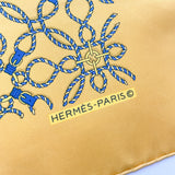 HERMES scarf Petit Carre silk yellow Women Used