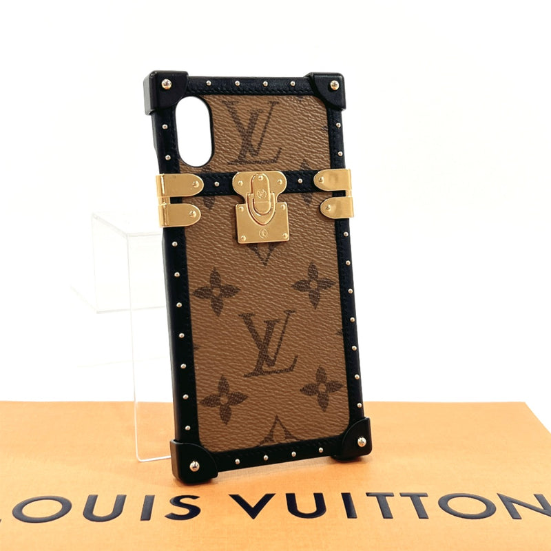 LOUIS VUITTON Other accessories M67893 Eye trunk light Iphone case X / XS/Monogram reverse Brown unisex Used