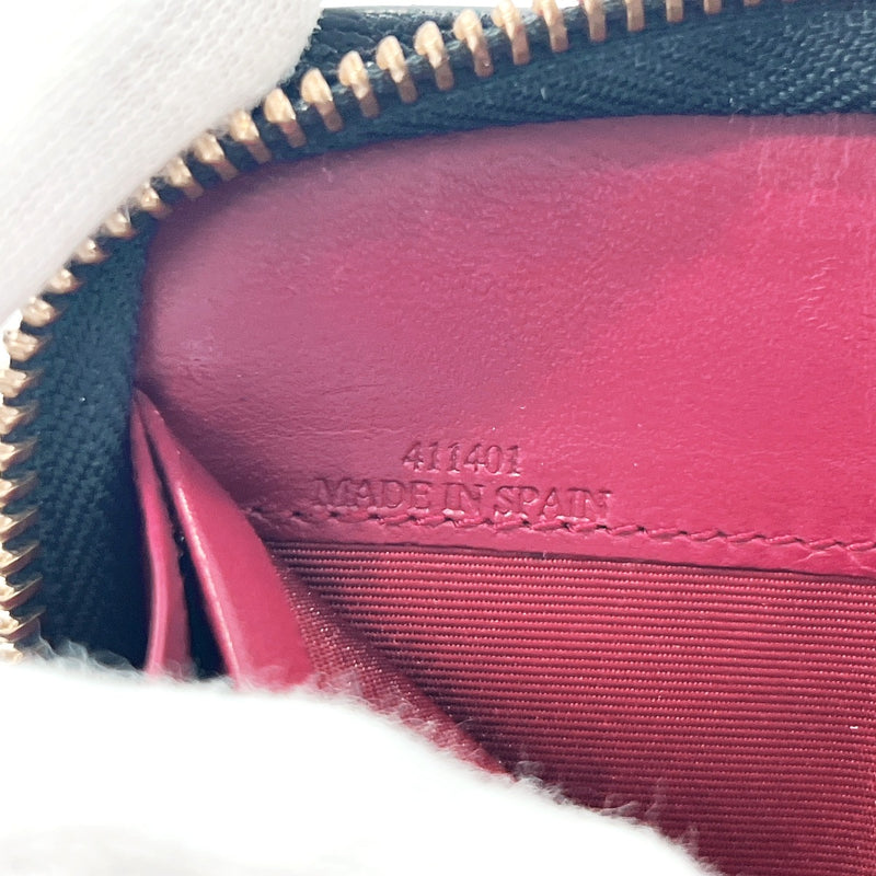 LOEWE purse Round zip leather Black unisex Used