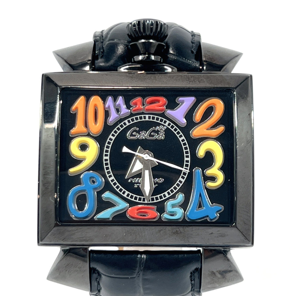 Gaga Milano Watches 6002.1 Napoleone Stainless Steel/leather Black