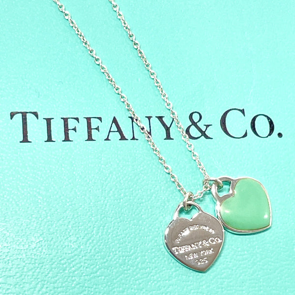 TIFFANY&Co. Necklace mini double heart tag Return to Silver925 Silver Women Used
