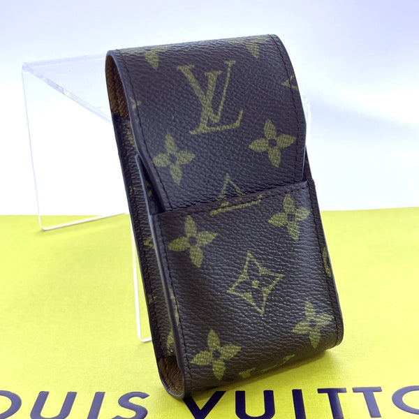 LOUIS VUITTON Other accessories M63024 Cigarette case Etui cigarette Monogram canvas Brown unisex Used