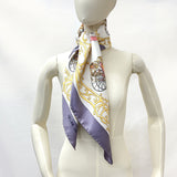 CELINE scarf silk gray Women Used