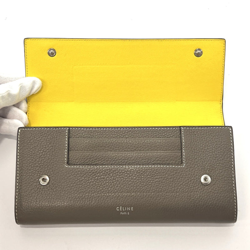 CELINE Long Wallet Good Condition Large Flap Wallet from japan