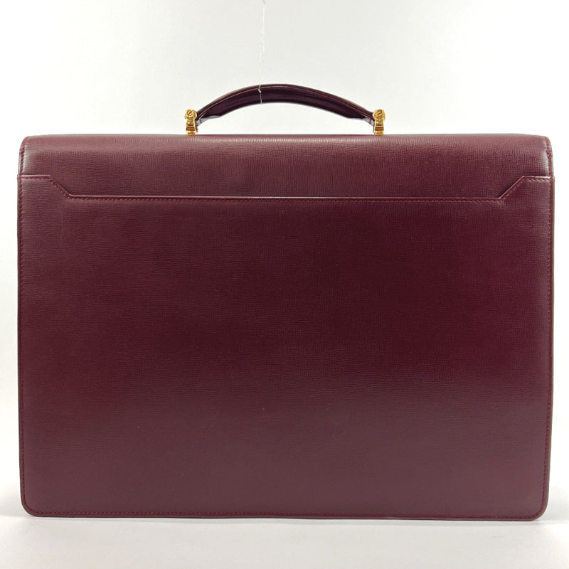 CARTIER Business bag Must Line leather Bordeaux mens Used