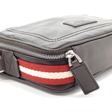 NEW Bally Gully Men's 6231789 Grey Leather Clutch Bag MSRP $990
