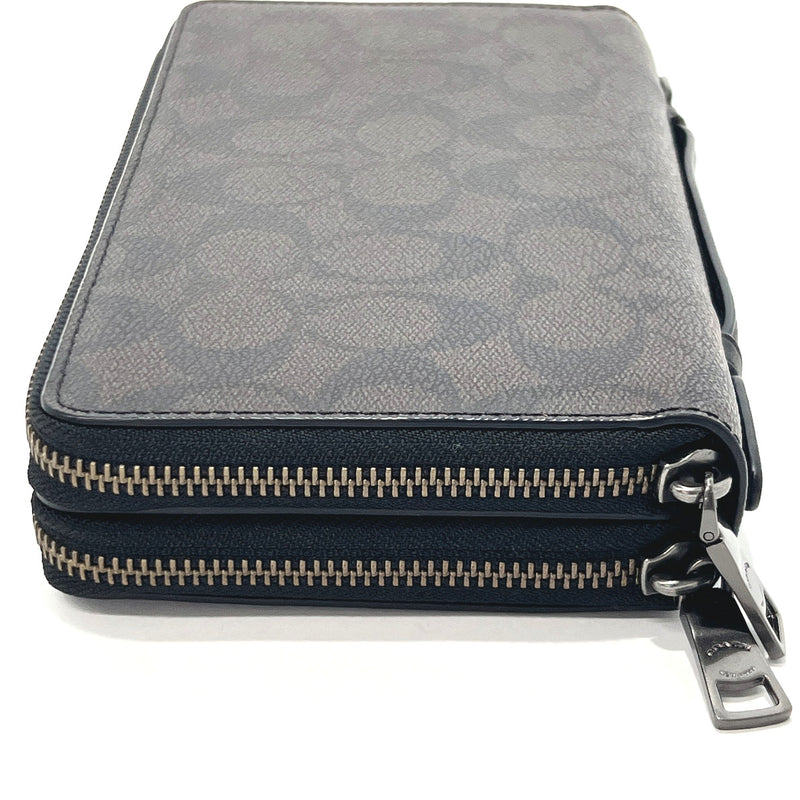 COACH purse F93504 Signature W Zip Travel Organizer PVC Brown mens