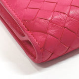 BOTTEGAVENETA wallet 114074 V0013 6441 Intrecciato leather Red Women Used