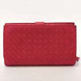 BOTTEGAVENETA wallet 114074 V0013 6441 Intrecciato leather Red Women Used