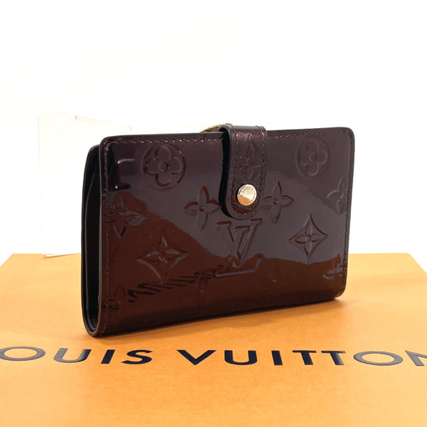 LOUIS VUITTON wallet M93521 Portefeiulle Vienova Monogram Vernis Bordeaux Bordeaux Women Used