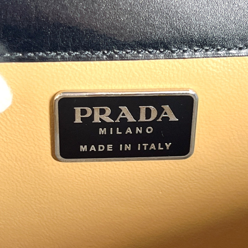 PRADA Business bag V353 Briefcase leather Black mens Used
