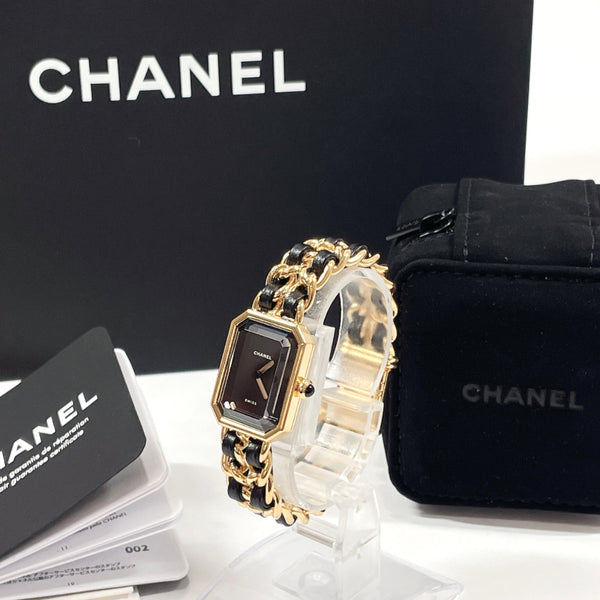 CHANEL Watches Premiere M Gold Plated/leather gold gold Women Used