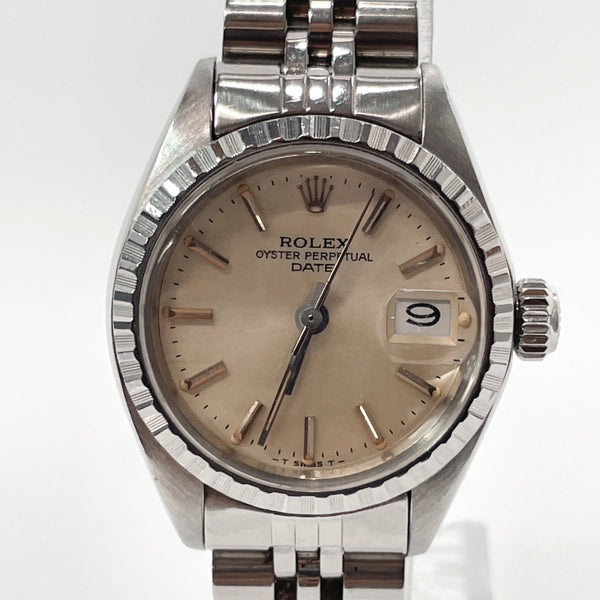 ROLEX Watches 6924 Oyster Perpetual Date Stainless Steel/Stainless Steel Silver Women Used