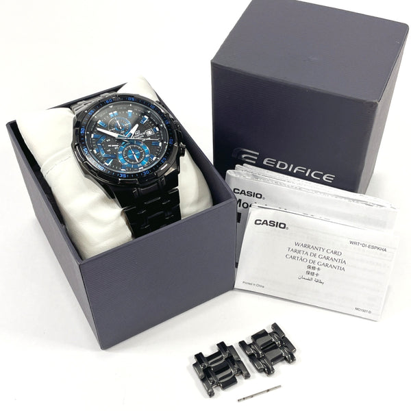 CASIO Watches 5343 Edifice Chronograph Stainless Steel/Stainless Steel Black Black mens Used