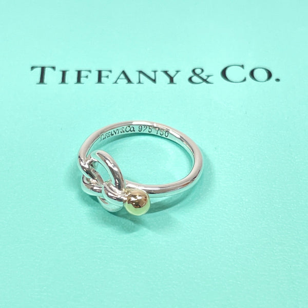 TIFFANY&Co. Ring Love knot Hook and eye Silver925/K18 Gold #9(JP Size) Silver Silver Women Used