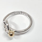 TIFFANY&Co. Ring Love knot Hook and eye Silver925/K18 Gold #9(JP Size) Silver Silver Women Used