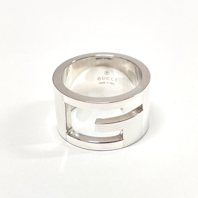 GUCCI Ring Branded G wide ring Silver925 #10(JP Size) Silver Women Used