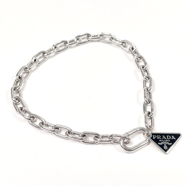 PRADA bracelet 2JB357 Triangle logo Silver925 Silver mens Used