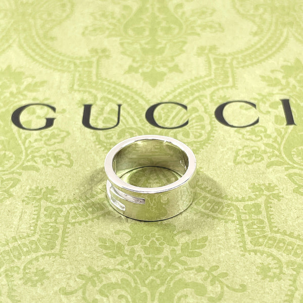 GUCCI Ring Branded Cutout G Silver925 #9.5(JP Size) Silver unisex Used