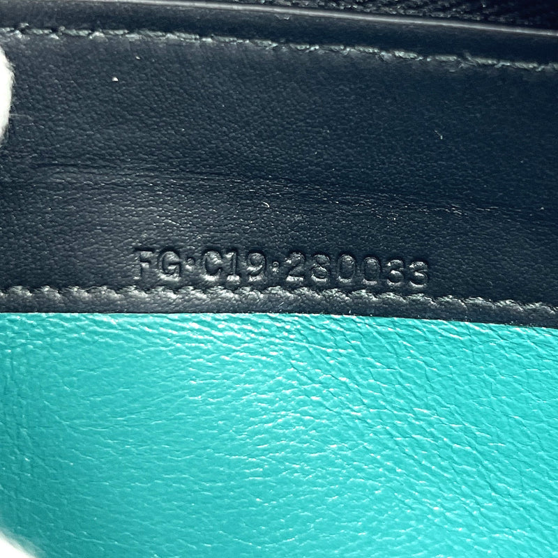 BVLGARI purse Logo ring leather Black Women Used