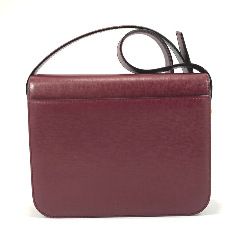 CARTIER Shoulder Bag Must Line one belt leather Bordeaux Women Used