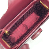 CARTIER Shoulder Bag Must Line one belt leather Bordeaux Women Used