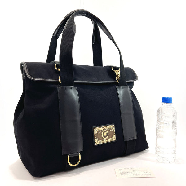 HUNTING WORLD Handbag canvas/leather Black Women Used