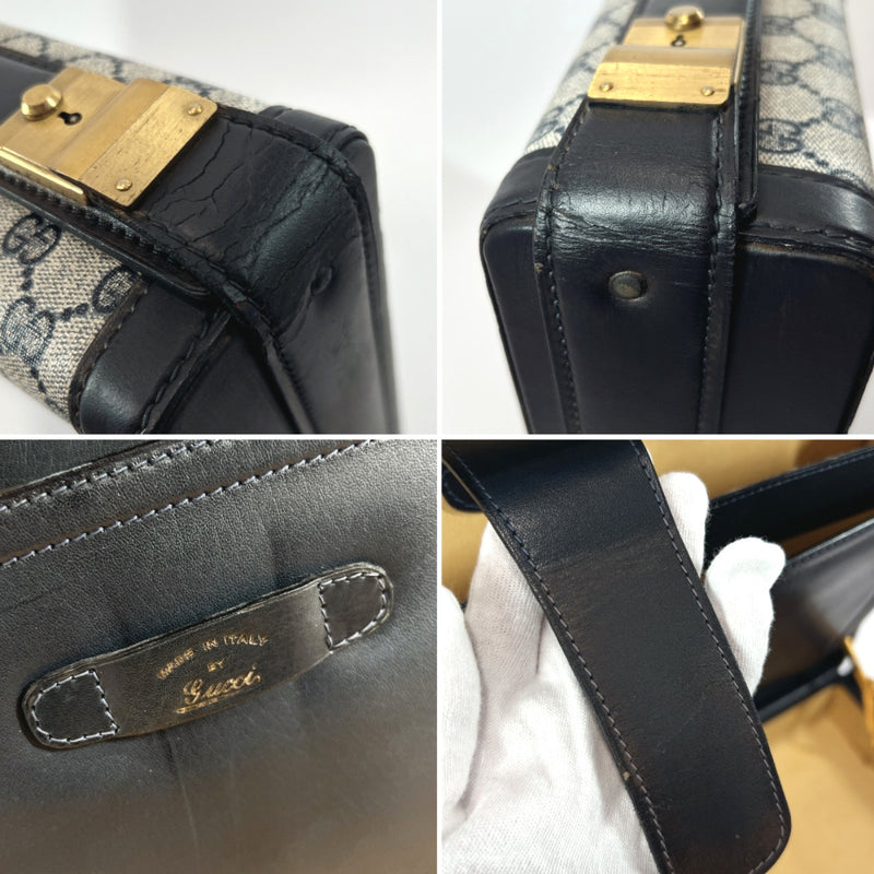 Gucci Old Gucci Sherry Line Leather Shoulder Bag Horsebit Vintage Used