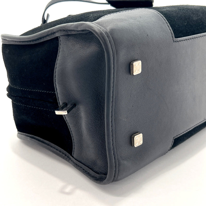LOEWE Handbag Americana 28 Suede/leather Black Women Used