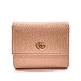 GUCCI Tri-fold wallet 546584 GG Marmont leather pink Women Used